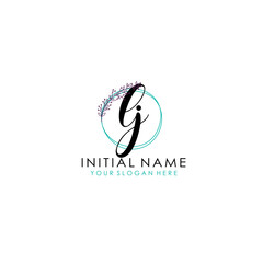 LJ Initial letter handwriting and signature logo. Beauty vector initial logo .Fashion  boutique  floral and botanical