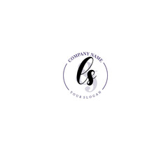 LS Initial letter handwriting and signature logo. Beauty vector initial logo .Fashion  boutique  floral and botanical