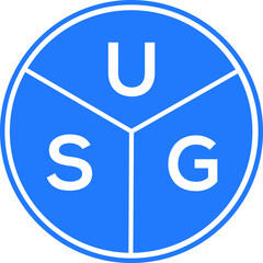 USG letter logo design on white background. USG  creative circle letter logo concept. USG letter design.