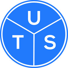 UTS letter logo design on black background. UTS  creative initials letter logo concept. UTS letter design.