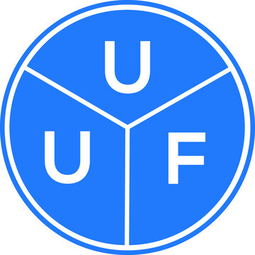 UUF letter logo design on black background. UUF  creative initials letter logo concept. UUF letter design.