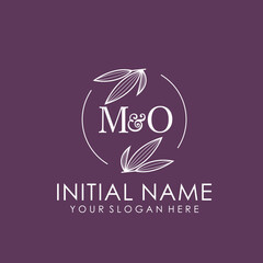 MO Beauty vector initial logo art  handwriting logo of initial signature, wedding, fashion, jewelry, boutique, floral