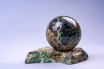 Chrysocolla Mineral in ball.  Eilat Stone, a blue-green gem material. Crystals for esoteric ...