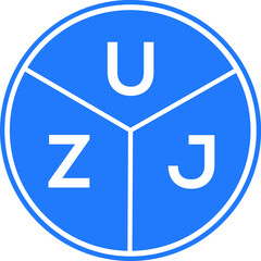 UZJ letter logo design on white background. UZJ creative circle letter logo concept. UZJ letter design. 