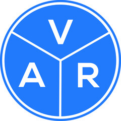 VAR letter logo design on white background. VAR  creative circle letter logo concept. VAR letter design.