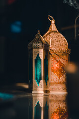 Arabic lantern and Ramadan Karee