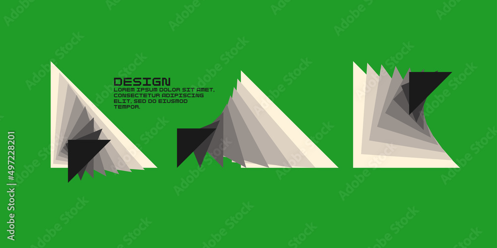 Poster composition with geometric shapes. abstract elements for design. trendy stylish graphics. experiment