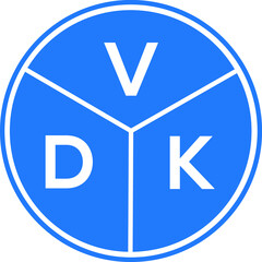 VDK letter logo design on white background. VDK  creative circle letter logo concept. VDK letter design.