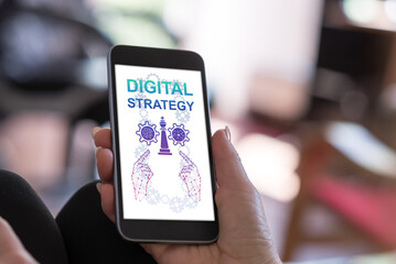 Digital strategy concept on a smartphone