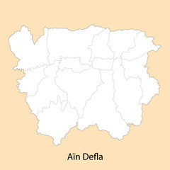 Fototapeta na wymiar High Quality map of Ain Defla is a province of Algeria