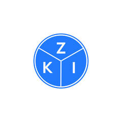 ZKI letter logo design on white background. ZKI  creative circle letter logo concept. ZKI letter design.
