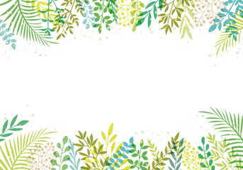 葉っぱのフレーム　グリーン系