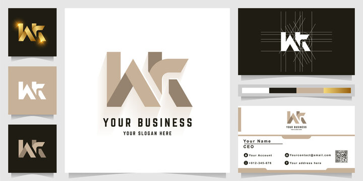 Letter WK or NK monogram logo