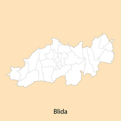 High Quality map of Blida is a province of Algeria