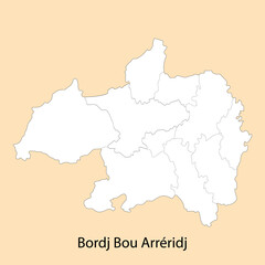 Fototapeta na wymiar High Quality map of Bordj Bou Arreridj is a province of Algeria