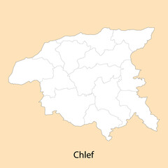 Fototapeta na wymiar High Quality map of Chlef is a province of Algeria