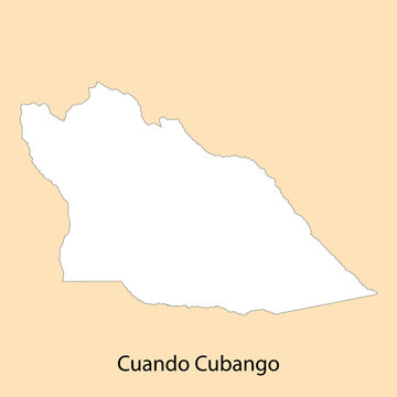 High Quality map of Cuando Cubango is a region of Angola