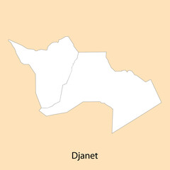High Quality map of Djanet is a province of Algeria