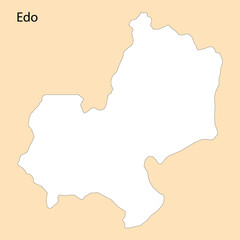High Quality map of Edo is a region of Nigeria