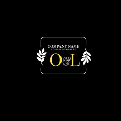OL Beauty vector initial logo art  handwriting logo of initial signature, wedding, fashion, jewelry, boutique, floral
