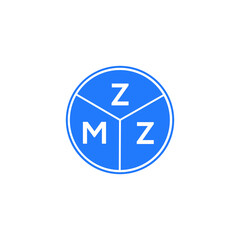 ZMZ letter logo design on white background. ZMZ  creative circle letter logo concept. ZMZ letter design.