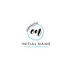 O Initial letter handwriting and signature logo. Beauty vector initial logo .Fashion  boutique  floral and botanical