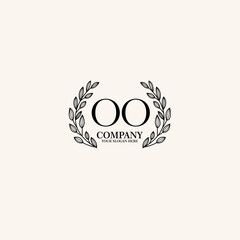 OO Beauty vector initial logo art  handwriting logo of initial signature, wedding, fashion, jewelry, boutique, floral