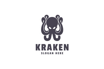 Octopus logo design template. Pictorial animal symbol. business company sign.