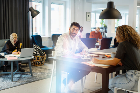 Business people working in office