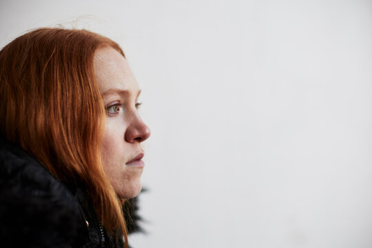 Young woman looking away