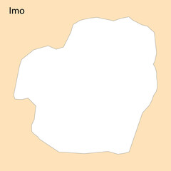 High Quality map of Imo is a region of Nigeria