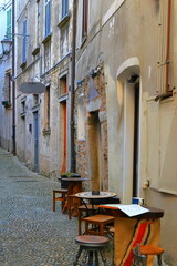 vicolo di orta san giulio, italia, alley of orta san giulio, italy 