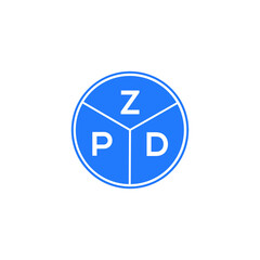 ZPD letter logo design on white background. ZPD  creative circle letter logo concept. ZPD letter design.