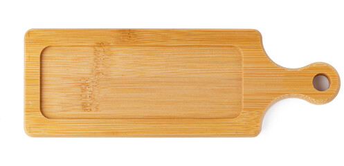 Wooden board isolated on white background, close up