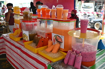 Kuching, Sarawak Malaysia - April 5th 2022:The Malay Ramadan Bazaar (Pasar Ramadan) in Malaysia,...