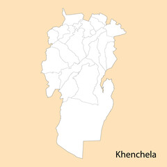 High Quality map of Khenchela is a province of Algeria