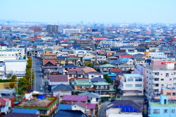 日本の地方都市の風景（住宅街）