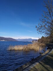 Italy, Maggiore Lake: Foreshortening of Ispra.