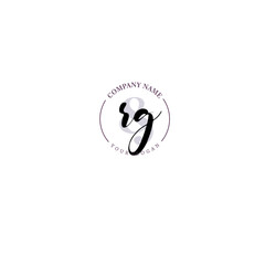 RG Initial letter handwriting and signature logo. Beauty vector initial logo .Fashion  boutique  floral and botanical