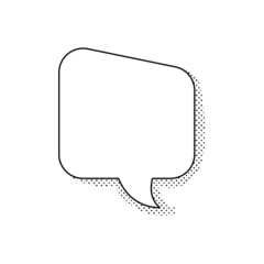 speech bubble frame for comic text isolated white background. Empty outline bubble for speech text. Dialog empty cloud, cartoon box.