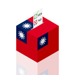 taiwan ballot box. vector illustration