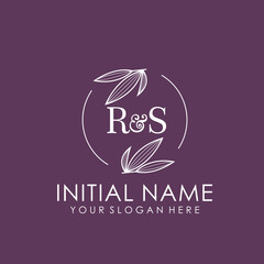 RS Beauty vector initial logo art  handwriting logo of initial signature, wedding, fashion, jewelry, boutique, floral