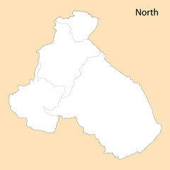 High Quality map of North Region is a province of Cameroon