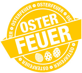 Button Banner „Osterfeuer“ Ostereier Flat Gelb - 497241809