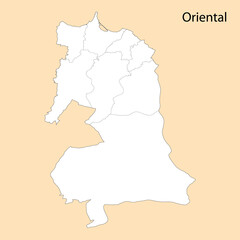 High Quality map of Oriental is a province of Morocco