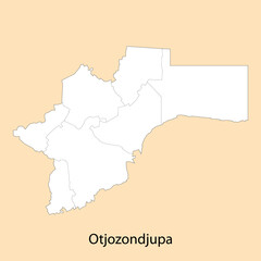 High Quality map of Otjozondjupa is a region of Namibia