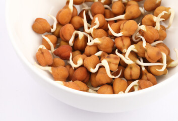 Sprouted Kala Chana or Black or brown Chickpeas - it's a vegan substitute for rich protein