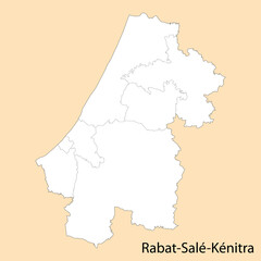 High Quality map of Rabat-Sale-Kenitra is a province of Morocco