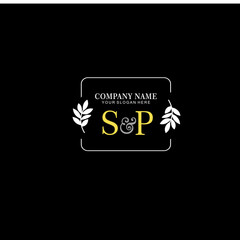 SP Beauty vector initial logo art handwriting logo of initial signature, wedding, fashion, jewelry, boutique, floral