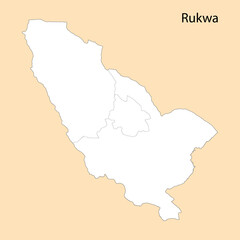 High Quality map of Rukwa is a region of Tanzania